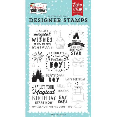 Echo Park Magical Birthday Boy Clear Stamps - Wishes Come True
